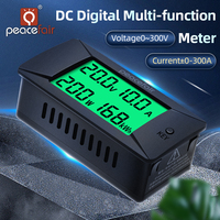 PZEM-025 pengukur voltase LCD Digital, Kwh Meter Wattmeter DC Multimeter 0 300V pengukur Amper energi 300Amp