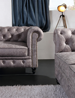 Muebles dorados Cómodo estilo europeo sofá de diseño moderno conjuntos de sofá seccional para sala de estar