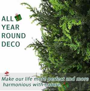 Sapin de Noël artificiel avec ruban vert et décoration en pot pour la porte – Décoration de sapin de Noël artificiel. - Product Image 4