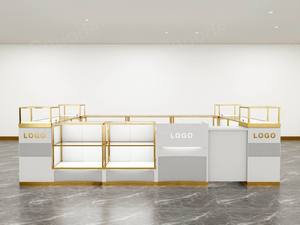 Vitrine à bijoux élégante de haute qualité avec panneaux en verre éclairés par LED pour boutique, présentoir de bijoux - Product Image 2