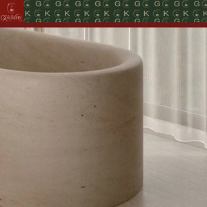 Bañera Independiente GOLDKING Popular de Travertino Natural, Tallada en Piedra Sólida para Decoración Interior de Villas y Apartamentos de Lujo - Product Image 6