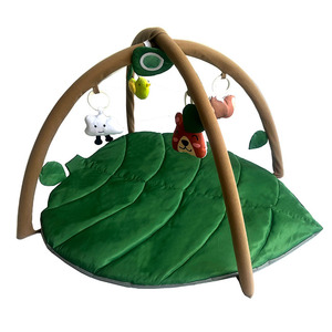 Huiye tapis rampant forme de feuille bébé jouer tapis de sommeil intérieur éveil sensoriel jouets doux infantile tapis d'activité de gymnastique pour nouveau-né bébé - Product Image 5