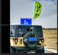 Mât de drapeau de voiture en époxy de 5 m, haute qualité, directement de l'usine, pour berlines, camping-cars, SUV et VTT, couleur personnalisable, garantie 12 mois