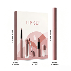 Wholesale Vegan Waterproof Soft Matte <b>Lip</b> <b>Gloss</b> <b>Set</b> Liquid Lipstick <b>Lip</b> Liner <b>Lip</b> Oil Box Packaging - Product Image 5