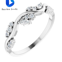 Bague élégante en argent sterling 925 plaqué or avec double croix en X et diamant de laboratoire, bijoux pour femmes, idée cadeau