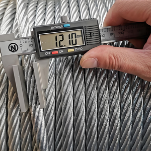 Cable de Acero Galvanizado en Caliente Antioxidante 6x19+<span class=keywords><strong>FC</strong></span> 6x37+<span class=keywords><strong>FC</strong></span> para Elevación, Longitud Personalizada, Fabricante Chino - Product Image 3