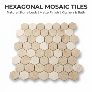 Sẵn sàng giao hàng Gạch lát mosaic hình lục giác 270x284mm, gạch sứ thủ công cho các dự án cải tạo nhà cửa nhanh chóng — ảnh 1