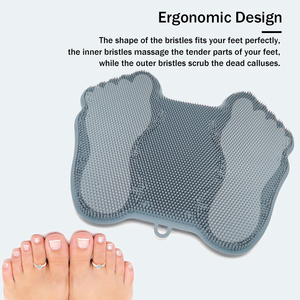 Dusch fuß wäscher Reiniger <span class=keywords><strong>Massage</strong></span> gerät Rutsch feste Kunststoff bürste für Bein <span class=keywords><strong>massage</strong></span> mit Saugnäpfen - Product Image 3
