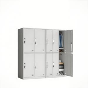 Armoire en métal 2 portes casier <span class=keywords><strong>de</strong></span> <span class=keywords><strong>rangement</strong></span> chambre à coucher armoire en acier pour vêtements armoire en acier <span class=keywords><strong>placard</strong></span> <span class=keywords><strong>balcon</strong></span> casier coloré - Product Image 4