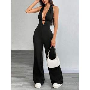 จั๊มสูทผู้หญิงแบบสั่งทำพิเศษ ปี 2026 จั๊มสูทแบบชิ้นเดียว แขนกุด คอวี โชว์ช่วงเอว จั๊มสูทสำหรับงานปาร์ตี้ เซ็กซี่ ยืดหยุ่นได้ เหมาะสำหรับใส่เดทกลางคืน - Product Image 2