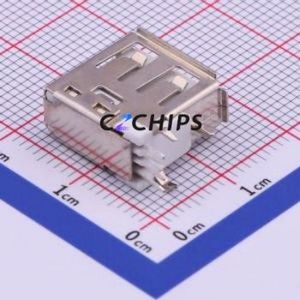 U-A-24D2-Y-7 USB Connector Through hole Component (THT) Connector Type-A USB 2.0 Female Side Insert - Product Image 2