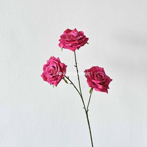 Arrangements floraux de décor de mariage de fleurs artificielles roses roses avec des orchidées d'hortensia de roses pour l'hôtel de mariage - Product Image 6