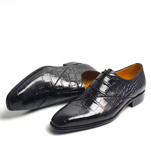Chaussures habillées Oxford pour homme en cuir véritable faites à la main, chaussures de cérémonie de mariage, chaussures décontractées, chaussures de créateur luxueuses, antidérapantes pour l'automne - Product Image 6