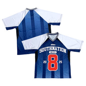 Conjunto de Uniforme de Fútbol Retro de Malla Personalizado de Alta Calidad OEM, Unisex para Adultos, Ligero, Transpirable, de Secado Rápido, Manga Corta - Product Image 3