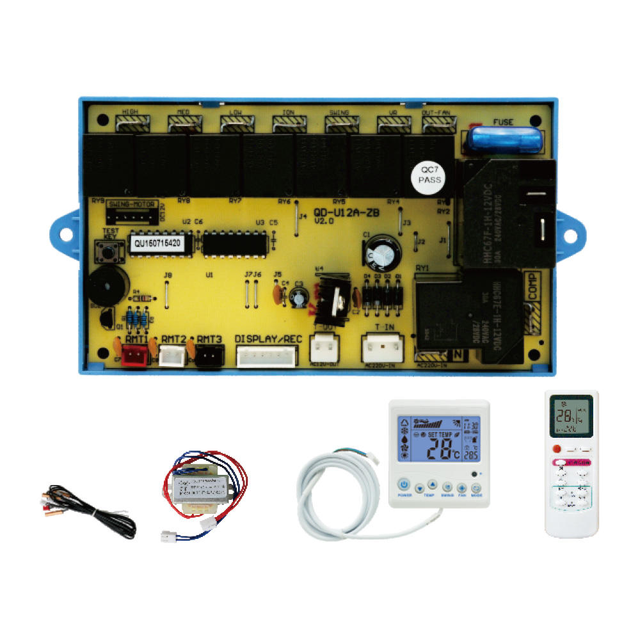QD-U12A Air Conditioner Control System Universal PCB Controller Board Replacement Part for HVAC Cooling Equipment Repair