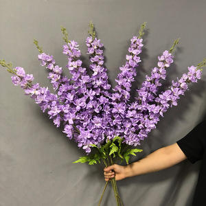 Flores artificiales de seda Delphinium para bodas, decoraciones de Halloween PARA EL Día de San Valentín, respetuosas con el medio ambiente, 120cm, tamaño SuperZ, venta al por mayor - Product Image 3