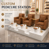 Chaises de salon de manucure multifonctionnelles de haute qualité de Chine, chaises de spa victoriennes/bancs de pédicure individuels, station de luxe