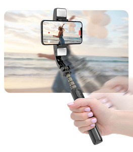 Q08 <span class=keywords><strong>Selfie</strong></span> <span class=keywords><strong>Stick</strong></span> Caché Trépied 360 Rotation Gimbal Stabilisateur Pliable Mobile Unique Axe Cardan Vidéo TikTok Téléphone Accessoire - Product Image 3