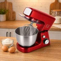 Robot pâtissier professionnel 3-en-1 avec logo personnalisé, 1600W, 6 vitesses, bol en acier inoxydable de 7L, pour battre et pétrir la pâte à pain