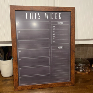 Calendrier hebdomadaire Tableau hebdomadaire Planificateur effaçable à sec Tableau noir Planificateur hebdomadaire encadré - Product Image 5