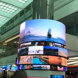 High Definition Curve P2.5 P3 Led Soft Screen Indoor Outdoor Led Curved Soft Vertical Flexible Ads Display Screen