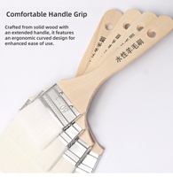 Pinceau professionnel pour peinture murale en laine DIY OEM, 2 pouces, 4 pouces, à base d'eau, latex, dépoussiérage, manche en bois, poils doux, finition sans joint