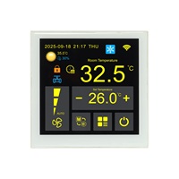 Thermostat intelligent WiFi Tuya SS600F pour ventilo-convecteur, contrôleur de température FCU pour système CVC 2 ou 4 tuyaux, contrôle du ventilateur à 3 vitesses FCU