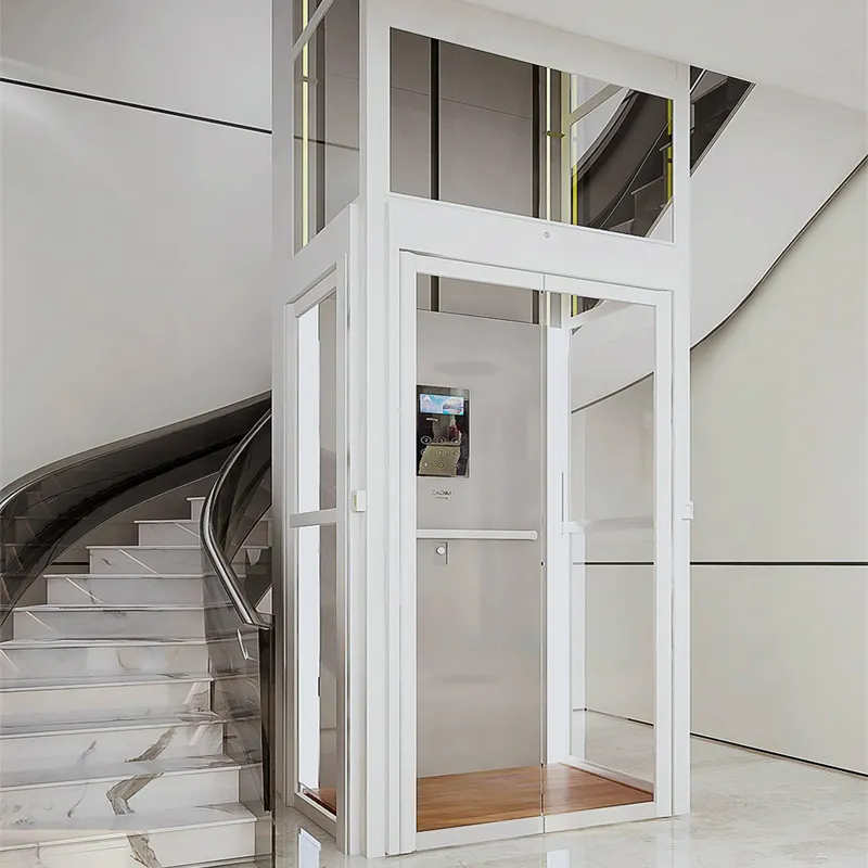 Ascensores para el hogar tres pisos hidráulico pequeño residencial barato ascensor pórtico marco ascensor