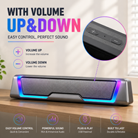Barra de Sonido RGB para Juegos, Altavoz para PC de Escritorio con Iluminación RGB Dinámica, Caja Misteriosa Electrónica con Alimentación USB y Sonido Estéreo para Laptop