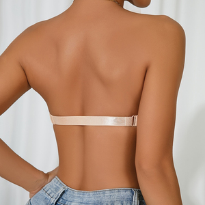 Sujetador Bandeau sin <span class=keywords><strong>Tirantes</strong></span> para Mujer, <span class=keywords><strong>con</strong></span> Push-Up, Cobertura Total, Diseño <span class=keywords><strong>de</strong></span> Textura <span class=keywords><strong>de</strong></span> Alambre, Borde Liso, Adecuado para Vestidos <span class=keywords><strong>con</strong></span> Escote Pronunciado, Blusas y Trajes <span class=keywords><strong>de</strong></span> Baño - Product Image 3