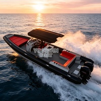 Bateau semi-rigide en aluminium 9,9 m 990 avec tube Hypalon pour la location, les excursions d'une journée, les loisirs et les sports nautiques