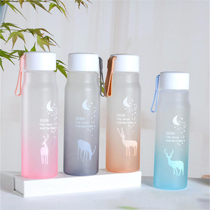 500ml Sports Water Bottle Plastic Portable Drinking Cup Girl Leakproof Drop-proof Shaker Mug Travel Water Bottle for Outdoor