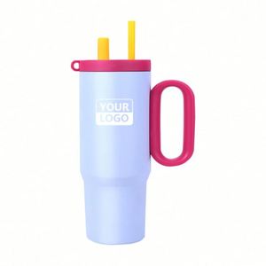 แก้วกาแฟสแตนเลสสุญญากาศสองชั้นแบบกำหนดเองได้ พร้อมหลอดดูด ฝาปิดแบบมีโลโก้สั่งทำ แก้วน้ำแบบพกพา - Product Image 5