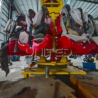 Tour de chute mobile pliable hydraulique en fibre de verre et acier de 13 m, montée sur remorque, équipement d'amusement de carnaval personnalisé pour l'extérieur