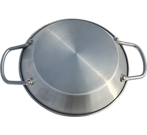 fábrica de China respetuoso del medio ambiente no palo grande de plata de acero inoxidable Pata Negra <span class=keywords><strong>Paella</strong></span> para Cocina - Product Image 4