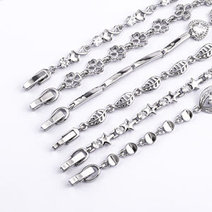 Joyería de Moda Bañada en Oro Blanco Joyería que No se Deslustra Pulsera de Circonita Cúbica Pulseras de Tenis de Diamantes Joyería de Pulsera de Trébol - Product Image 3