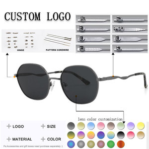 Gafas de Sol Unisex Ovaladas con Marco Metálico, Lentes Degradadas, 100% Protección UV, para Uso en Exteriores, Estilo Moderno para Adultos - Product Image 2