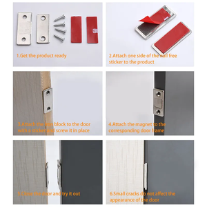 Lot d'aimants pour porte de placard, aimants ultra-fins pour placard, fixation magnétique pour tiroir - Product Image 6