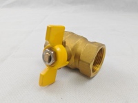 Válvula de Mariposa de Latón Forjado Niquelado de Alta Resistencia DN15 con Roscas Hembra BSP/NPT, OEM Disponible, Diseñada para Control de Agua
