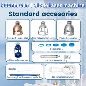 Láser de Diodo Portátil Endolaser 980nm para Hongos <span class=keywords><strong>en</strong></span> las Uñas, Terapia Láser Endolift, Máquina 6 <span class=keywords><strong>en</strong></span> 1, Láser de Diodo para Tratamiento Vascular - Product Image 5