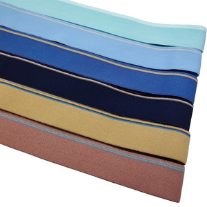 Factory Stock Colorful 4CM Striped Elastic Webbing Belt High Stretch Underwear Elastic Band Knitted Elastic Tape for Garments - Product Image 4