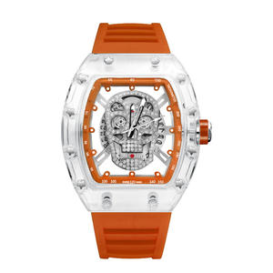 Orologio Intelligente da Uomo di Alta Qualità <span class=keywords><strong>e</strong></span> alla Moda, Vendita Calda, Design Trendy con Motivo a Botte di Vino Trasparente <span class=keywords><strong>e</strong></span> Testa Fantasma - Product Image 1