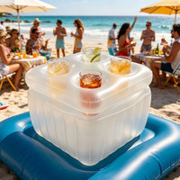 Seau rafraîchissant gonflable en PVC durable, pliable, grande glacière pour boissons, idéal pour les événements commerciaux, les barbecues en extérieur et les fêtes de jardin, capacité 100 kg