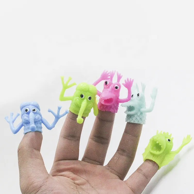 Vinger Speelgoed Tpr Zachte Baby Handpop Vinger Monster, Animal Finger Puppet, Monster Pop 9150327-1