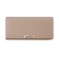 Dompet Wanita High-End PU 2025, Slot Kartu Banyak, Tas Tangan Ritsleting Panjang Sederhana, Lapisan Poliester, Gaya Wanita Modis, Grosir