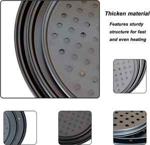 Perforated Round <b>Baking</b> <b>Tray</b> Carbon Steel Non-Stick Eco-Friendly Durable Pizza Crisper Pan - Product Image 3