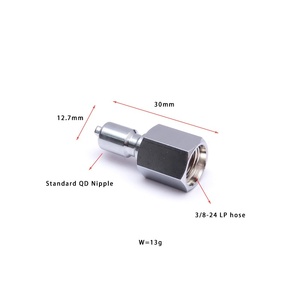 Standard low-pressure quick-disconnect male fitting with 8/3-24 female thread, for BCD on <b>regulator</b> first stage. - Product Image 3
