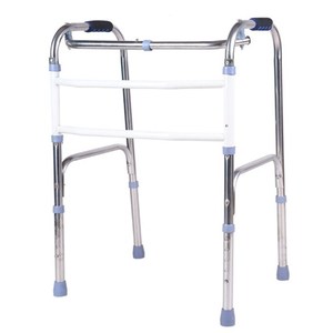 Stainless Steel Walking Aid 53cm Width 72cm Height Folding Adjustable Four Corner <b>Walker</b> For <b>Elderly</b> - Product Image 3