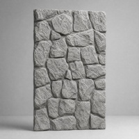 Panneau mural en PU imitation pierre léger, ignifuge et imperméable, au design moderne pour les revêtements extérieurs des hôpitaux et des maisons