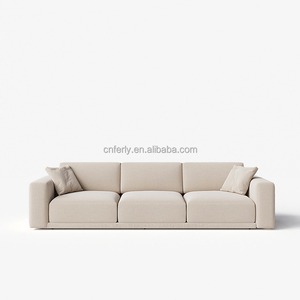 Canapé modulaire d'angle FERLY de luxe moderne pour villas et hôtels, en tissu et cuir PU - Product Image 6